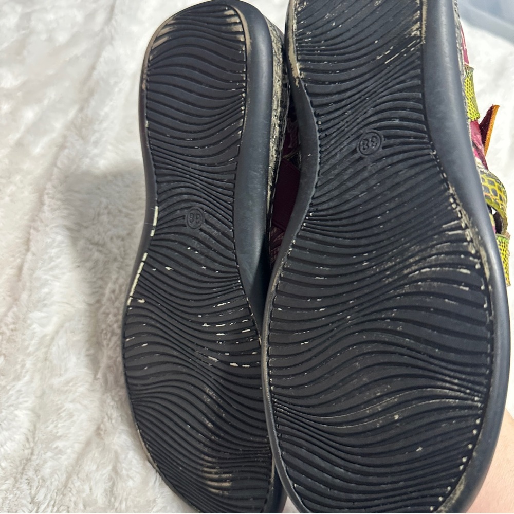 L’Artiste Size 38 Floral Mary Jane Shoes | Boho Comfort Flats | European Market - Picture 12 of 14